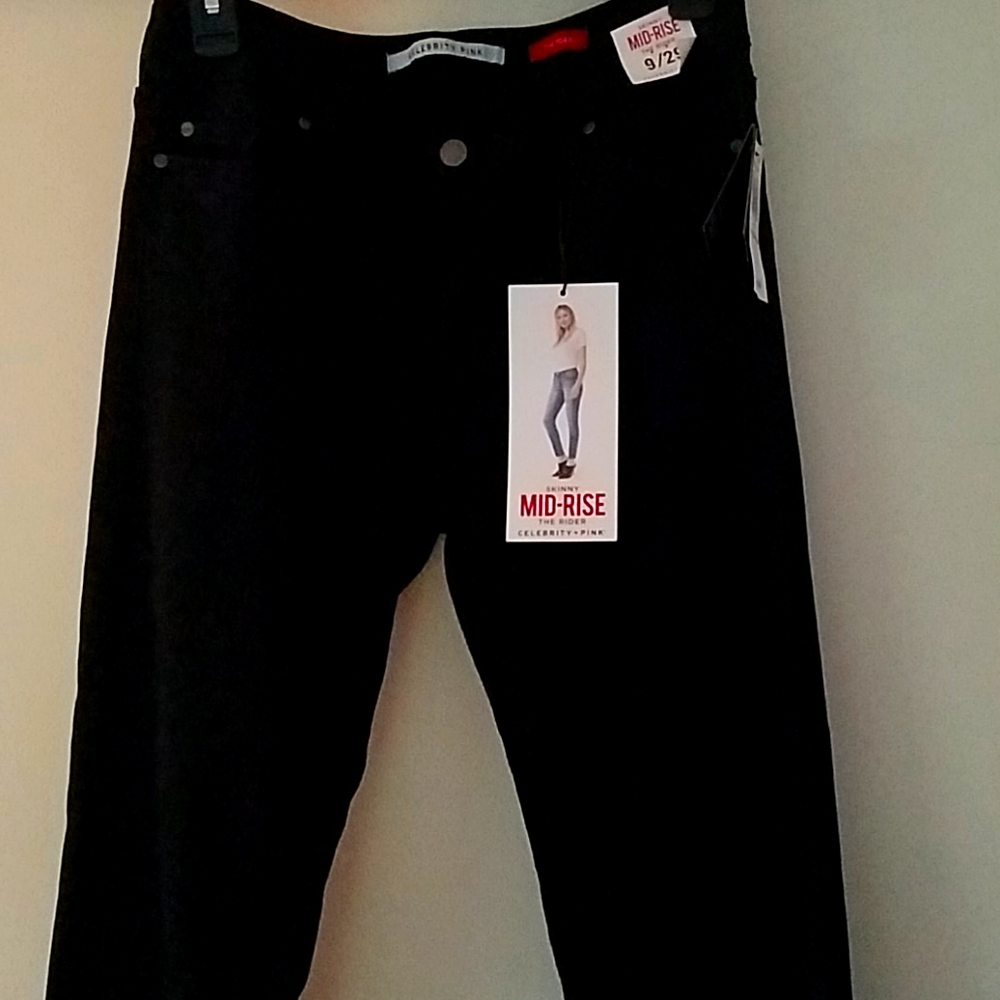 Celebrity Pink Skinny Mid-Rise Rider Pants